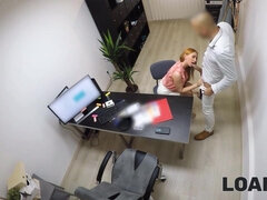Reality office sex for cash: Red-haired goddess with perfect big boobs fucks for a loan - Kiara lord