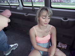 Blonde teen Anna Mae gets fucked and cum on the bus