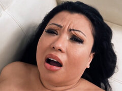 Aziatisch, Likken, Rijpe lesbienne, Kut duiken, Roodharige vrouw, Trio