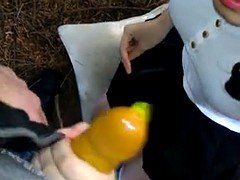 Asiatisch, Blasen, Im freien