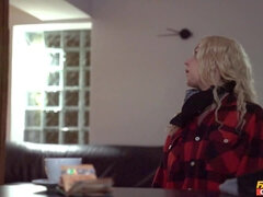 美女, 浴室, ベッドルーム, ブロンド, なめる, 小柄, オマンコ, ティーン