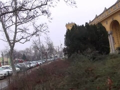 Sucer une bite, Britannique, Brunette brune, Hd, De plein air, Pov, Public, Tatouage