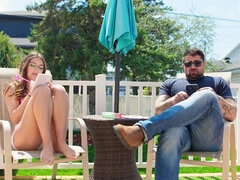 18, 美女, デカチン, ブロンド, フェラチオ, 茶髪の, 手コキする, ティーン