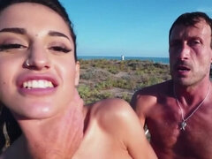 黒人, フェラチオ, 淫乱熟女, アウトドア, ポルノスター