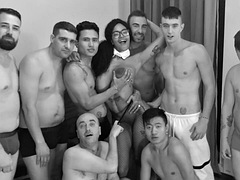 Черные, Брюнетки, Буккаке, Черненькие, Европейки, Групповуха, Группа, Сиськи