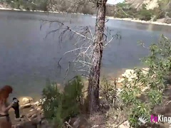 Amateur, Mamada, Corridas, Estilo perrito, Europeo, Al aire libre, Realidad, Pelirrojo