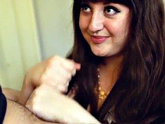 Bbw, Big tits, Blowjob, Brunette, Handjob