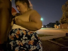 Culo, Gorda, Culo grande, Negro, Corrida, Papá, Al aire libre, Coño