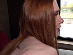 British redhead Brit fucks for posh villa's pleasure in hot POV action