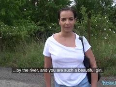 Public Agent Hot tourist Sophia Laure fucked and creampied on picnic bench