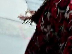 Mooie dikke vrouwen, Jurk, Zwart, Buiten, Lang