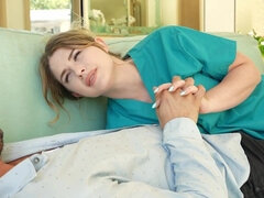 美人, デカ尻, ブロンド, フェラチオ, 巨乳な, 顔面騎乗, 自然山雀, 看護婦