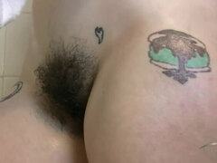 Tetas grandes, Morena, Hembra, Peludo, Hd, Ducha, Solo, Tatuaje