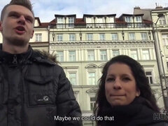 Czech teen with a hot body fucks for cash in Prague with her cuckold boyfriend