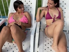 Anal, Salle de bains, Doigter, Petite amie, Léchez, Massage, Piscine, Espagnole