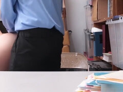 Hot teen 18+ Thief Caught Stealing And Fucked By A Mall Cop