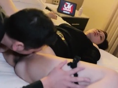 Asiatique, Sucer une bite, Couple, Doigter, Époux mari, Maman, Nue, Chevaucher