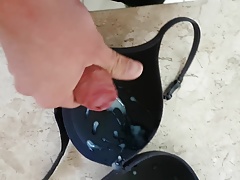 Gray Push Up Bra Cumshot