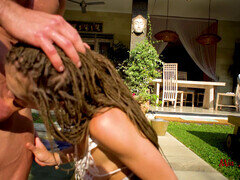 Amateur, Mamada, Músculo, Al aire libre, Pequeña, Público, Adolescente