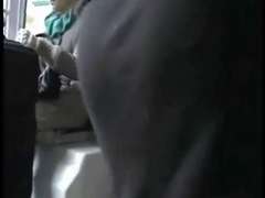 Blondine, Bus, Lingerie, Spanner