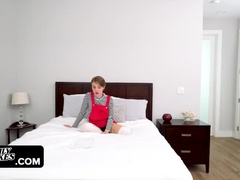 Blowjob, Condom, Cum in mouth, Cute, Facial, Hardcore, Natural tits, Socks