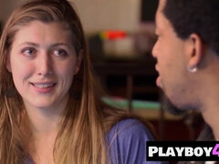 Naughty big ass MILF wife fucks her black husband during sex tape making and she really enjoyed sex in front of whole team Black guy played games with