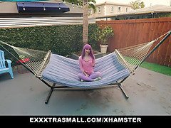 Exxxtrasmall - petite pierced teen sucks massive knob