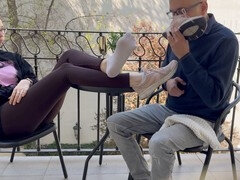 汚れた　, 足, キス, なめる, 公共, 靴, 奴隷