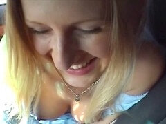 Blond, Pijpbeurt, Auto, Duits, Slet, Zuigen, Slet
