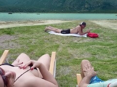 Spycam, public beach, nude beach