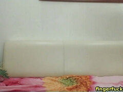 18 años, Chica, Morena, Masturbación, Coño, Solo, Adolescente, Mojado