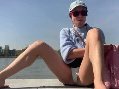 Hot MILF Lolacam Flashes Panties in Spring - Outdoor Exhibitionist Fun