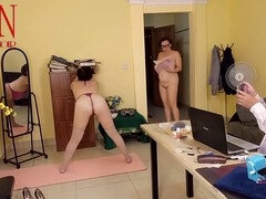 Amateur, Americano, Flexible, Desnudo, Oficina, Realidad, Secretaria, Sexo soft