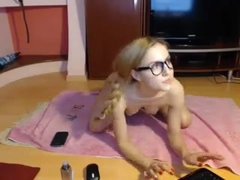 Enthousiasteling, Blond, Vingeren, Huisgemaakt, Masturbatie, Kut duiken, Alleen, Tiener