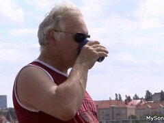 フェラチオ, 茶髪の, 浮気者, チェコ, 爸, オマンコ, 叫ぶ, ティーン