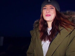 美女, デカパイ, フェラチオ, フランス人, 赤毛