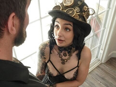 Grosser schwanz, Blasen, Braunhaarige, Schwanz, Hundestellung, Natürlichen titten, Dürr, Titten