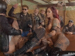 Biker Babes From Berlin: Public Biker Threesome with Jordi El Nino Polla, Mia Blow, Ria Red