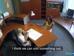 素人, レズビアン, なめる, 看護婦, オフィス, オマンコ, ユニフォーム, のぞき