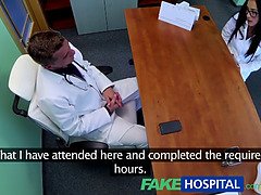 Anna Rose, a gorgeous trainee, learns the hard way that pussy licking is the best way to go!
