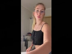 Hot Blonde Teen Smoking & Dirty Talk - Homemade German Fetish Video