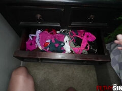 Stepmom fucks her panty sniffer stepson