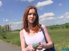 Enthousiasteling, Kont, Pijpbeurt, Buiten, Gezichtspunt, Openbaar, Roodharige vrouw, Student