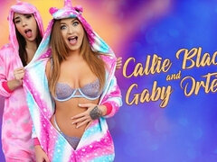 First time sex with spicy Callie Black and Gaby Ortega from Family Strokes