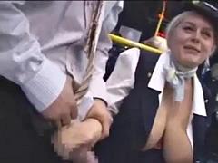 Air hostess ft. Riley Evans ?: Big Tits, Babe  Blonde Porn