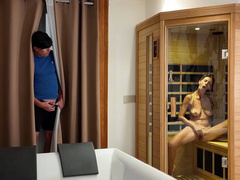 Tante, Paar, Familie, Hd, Lingerie, Nackt, Nackt, Sauna