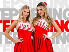 ブロンド, チアリーダー, 手コキする, Hd, 怪物, 姉妹, 三人, オッパイの