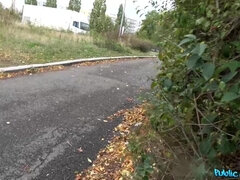 デカチン, ブロンド, カワイイ, ハードコア, 公共, 現実, ロシア人