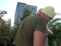 Anal, Blonde, Blowjob, Hardcore, Outdoor, Public, Shemale