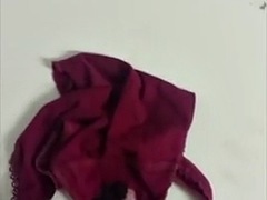 Cumming on very dirty BBW cuckold milf panty